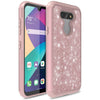 For LG Phoenix 5/Aristo 5 Case Bling Glitter Shockproof Rugged Slim Phone Cover