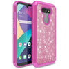 For LG Phoenix 5/Aristo 5 Case Bling Glitter Shockproof Rugged Slim Phone Cover