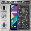 For LG Phoenix 5/Aristo 5 Case Bling Glitter Shockproof Rugged Slim Phone Cover