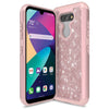 For LG Phoenix 5/Aristo 5 Case Bling Glitter Shockproof Rugged Slim Phone Cover