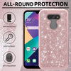 For LG Phoenix 5/Aristo 5 Case Bling Glitter Shockproof Rugged Slim Phone Cover