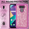 For LG Phoenix 5/Aristo 5 Case Bling Glitter Shockproof Rugged Slim Phone Cover