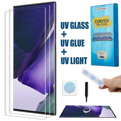 For Samsung Galaxy Note20/20 Ultra UV Full Cover Tempered Glass Screen Protector - Place Wireless