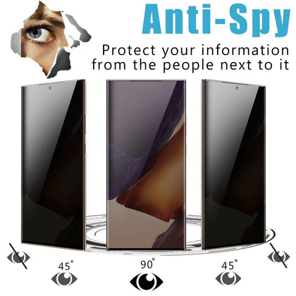 For Samsung Galaxy Note20 Ultra Privacy Anti-Spy Tempered Glass Screen Protector - Place Wireless