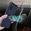 For Samsung Galaxy A02S Case Shockproof Ring Stand Cover/Glass Screen Protector