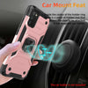 For Samsung Galaxy A02S Case Shockproof Ring Stand Cover/Glass Screen Protector