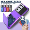 For Samsung Galaxy S21 Note 20 Ultra Case Hybrid Wallet Card Slot Holder Cover