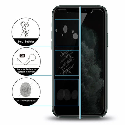 Anti-Spy Privacy Real Tempered Glass Screen Protector Film For iPhone 11 Pro Max - Place Wireless