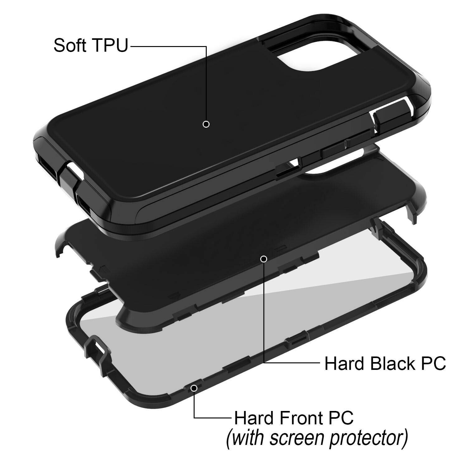 iPhone 12 Mini 11 Pro Max 7 8 Plus Case With Belt Clip + Screen Protector  Cover | Place Wireless