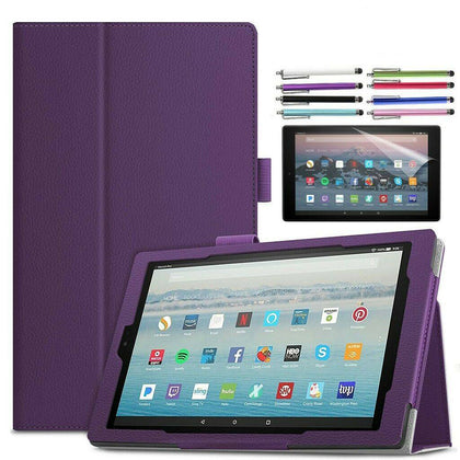 Folio Case Stand Cover for All-New Amazon Kindle Fire 7 HD 8 HD 10 Tablet Case - Place Wireless