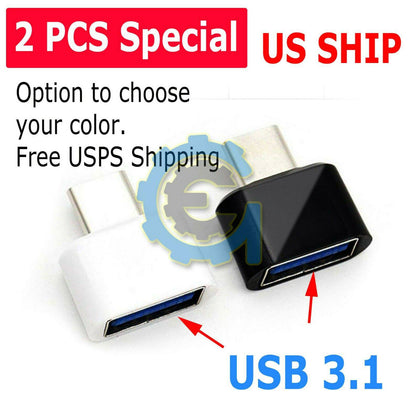 USB C Male to USB Type A Female Adapter Sync Data Hub OTG Function 4 Samsung LG - Place Wireless