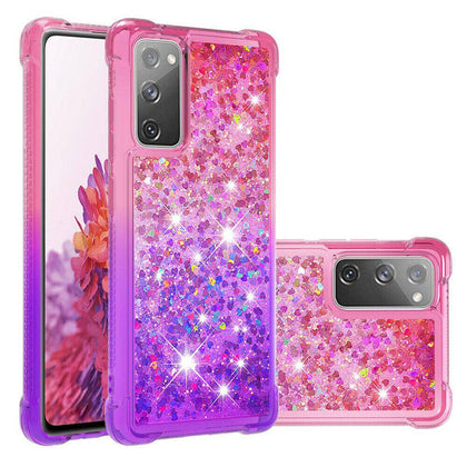 Dynamic Glitter Quicksand Phone Case Cover For Samsung Galaxy S20 FE 5G/4G S20+ - Place Wireless