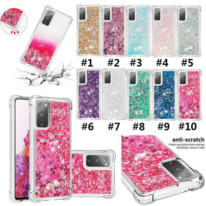 Quicksand Glitter Sequins Phone Case Cover For Samsung Galaxy S20 FE 5G/4G S20+ - Place Wireless