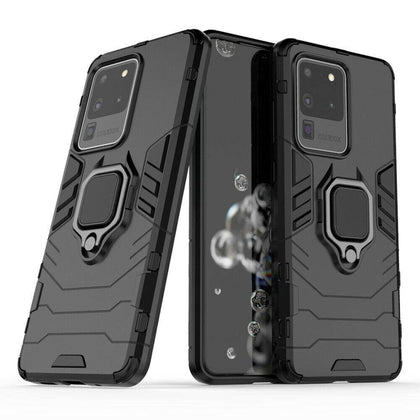 For Samsung Galaxy Note 20 Ultra S10 S20 Plus Shockproof Armor Stand Case Cover - Place Wireless
