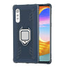 For LG Velvet 5G Shockproof Hybrid Rubber Ring Stand Hard Armor TPU Case Cover