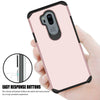 For LG G7/V50 ThinQ Shockproof Armor Bumper Rubber Hard TPU Case+Tempered Glass