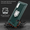 For LG Velvet 5G Shockproof Hybrid Rubber Ring Stand Hard Armor TPU Case Cover