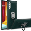 For LG Velvet 5G Shockproof Hybrid Rubber Ring Stand Hard Armor TPU Case Cover