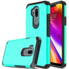 For LG G7/V50 ThinQ Shockproof Armor Bumper Rubber Hard TPU Case+Tempered Glass