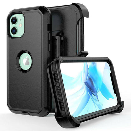 For iPhone 12 Case / iPhone 12 Pro Case, Hybrid Armor Belt Clip Fits Otterbox - Place Wireless