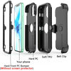 For iPhone 12 Case / iPhone 12 Pro Case, Hybrid Armor Belt Clip Fits Otterbox