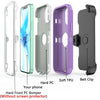 For iPhone 12 Case / iPhone 12 Pro Case, Hybrid Armor Belt Clip Fits Otterbox