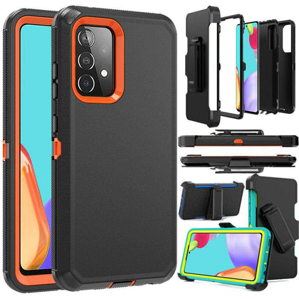 For Samsung Galaxy A12 A32 A52 5G Case, Hybrid Shockproof Cover+Stand Belt Clip