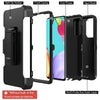 For Samsung Galaxy A12 A32 A52 5G Case, Hybrid Shockproof Cover+Stand Belt Clip