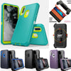 For Samsung Galaxy A20 A10e A52 A72 Case Hybrid Cover Armor W/ Belt Clip Holster