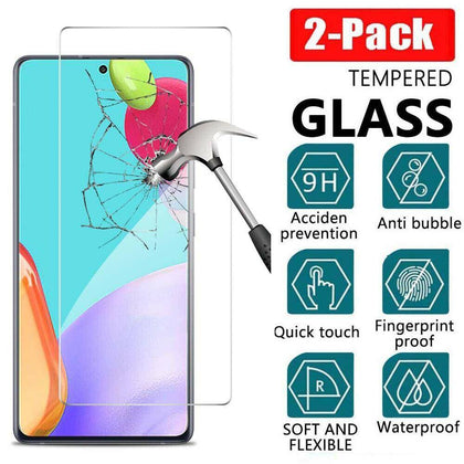 For Samsung Galaxy A52 A32 A12 5G Case Shockproof Stand Cover+Tempered Glass