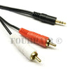 6ft (1/8") 3.5mm AUX Stereo to 2 RCA Male Audio Y Cable Adapter Cord MP3 iPod