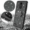 For LG Stylo 4/Stylo 4 Plus Glitter Bling Cute Phone Case with Ring Kickstand