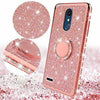 For LG Stylo 4/Stylo 4 Plus Glitter Bling Cute Phone Case with Ring Kickstand