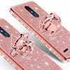 For LG Stylo 4/Stylo 4 Plus Glitter Bling Cute Phone Case with Ring Kickstand