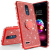 For LG Stylo 4/Stylo 4 Plus Glitter Bling Cute Phone Case with Ring Kickstand