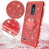 For LG Stylo 4/Stylo 4 Plus Glitter Bling Cute Phone Case with Ring Kickstand