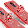 For LG Stylo 4/Stylo 4 Plus Glitter Bling Cute Phone Case with Ring Kickstand