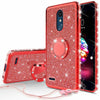 For LG Stylo 4/Stylo 4 Plus Glitter Bling Cute Phone Case with Ring Kickstand