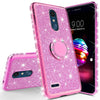 For LG Stylo 5/Stylo 5 Plus Cute Ring Stand Glitter Bling Phone Case w/Kickstand