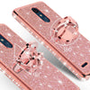 For LG Stylo 5/Stylo 5 Plus Cute Ring Stand Glitter Bling Phone Case w/Kickstand