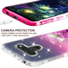 For LG V50 ThinQ 5G, Ring Stand Liquid Glitter Phone Case w/Kickstand