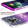 For LG V50 ThinQ 5G, Ring Stand Liquid Glitter Phone Case w/Kickstand