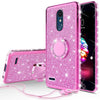 For LG Stylo 5/Stylo 5 Plus Cute Ring Stand Glitter Bling Phone Case w/Kickstand