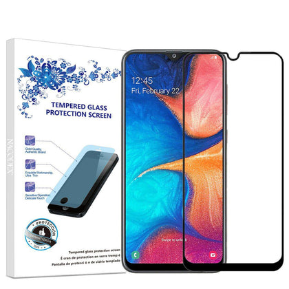 For Samsung Galaxy A20 2019 Full Cover Tempered Glass Screen Protector -Black - Place Wireless