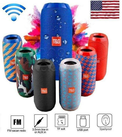 Bluetooth Speaker Wireless Waterproof Outdoor Stereo Bass USB/TF/FM Radio LOUD - Place Wireless