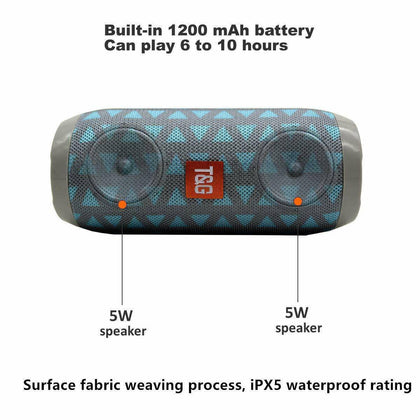 Bluetooth Speaker Wireless Waterproof Outdoor Stereo Bass USB/TF/FM Radio LOUD - Place Wireless