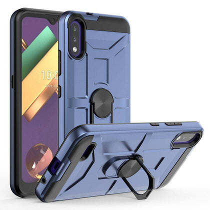 For LG K22 / K22+ Plus K32 Phone Case Shockproof Armor Ring Kickstand Hard Cover