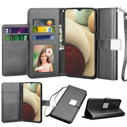 For Samsung Galaxy A12 A02S A52 A72 Wallet Case Leather Card Flip Magnetic Cover