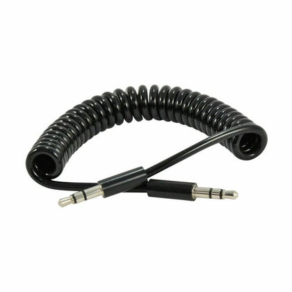 2x 3ft Spring Coiled 3.5mm Aux Cable Stereo Audio Auxiliary Cord (2-Pack) - Place Wireless