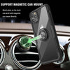 For 12 Mini,12 Pro Max Clear Kickstand Rotation Ring Holder Shockproof TPU Case